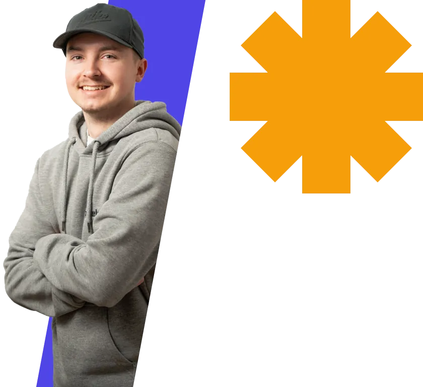 pixelopment Logo mit Mitarbeiter